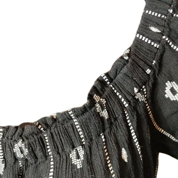 Be Cool Women's M Romper Drawstring Waist With Pockets Crochet Off shoulder - Picture 3 of 6